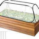 45" x 22" x 16" Pop Up Garden Rows Plants Cover, Raised Garden Beds Vegetable Rows Plant Protector, Insect Bird Barrier Plant Net Cage with Stakes for Protecting Seedlings Fruits Vegetable Row