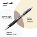 uni-ball 207 Retractable Gel Pens Medium Point, 0.7mm, Blue, 12 Pack
