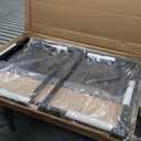 Folding Desk 40 Inch - Small Foldable Desk for Small Space Minimalist, Space Saving Collapsible Compact Desk Portable Table for Craft, Writing, Study and Work (No Assembly Required) (Black)