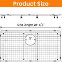 Sink Bottom Grid 28-3/8" x 14-3/16", Rear Drain with Corner Radius 3/8", Sink Protector for Kitchen Sink Single Bowl Farmhouse Sink