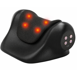 Heated Neck Stretcher for Pain Relief,Cervical Traction Device,3 Vibration Modes Portable Wireless Neck and Shoulder Relaxer Hump Corrector Pillow for TMJ Pain Relief and Cervical Spine Alignment, Black