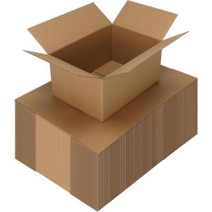 CRUGLA 40 Packs 10x7x5 Shipping Boxes for Small Business, Corrugated Cardboard Boxes Bulk for Shipping Packing Mailing (Brown)