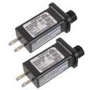24V 7.2W LED Transformer Replacement Class 2 Power LED Controller with 8 Modes Supply for Christmas String Light Inflatable Decorations IP44 Waterproof Low Voltage Transformer(2 Pcs)