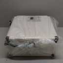 Costravio Vinyl Record Storage Record Holder Display Box Album Storage Moving Boxes Holds 30+ Valuable Records 7/10/12 Inch Record Crates Vinyl Organizer for Journey White