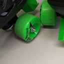 Roller Derby Trac Star Adjustable Skates for Kids, Beginners (Large (3-6), Black/Green)
