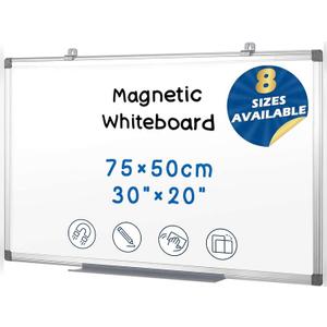 SWANCROWN Magnetic White Board 30 x 20 Inches Dry Erase Board, Hanging Whiteboards for Door, Office, Home, Dorm- Teachers/Students/Family