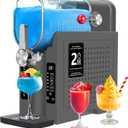 Slushie Machine No Ice Needed 88oz Slushy Frozen Drink &Soft Ice Cream Maker for Home, 6 Preset Programs, Self-Clean, Time Temp Display for Margaritas/Frapps/Milkshakes/Smoothies/Ice Cream