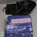 Blue Mahjong Mat with Rules, Anti-Slip Noise-Reducing Mahjong Mat for Table with 4 Rules, 4 Mahjong line Finder, 4 Tile Mixer, 4 Dice & Carrying Bag for Poker, Board Games, Tile Games