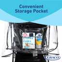 Graco Travel System Weather Shield, Baby Rain Cover, Universal Size to fit Most Travel Systems, Waterproof, Windproof, Ventilation, Sun Protection, Shade, Umbrella, Pram, Vinyl, Plastic, Clear (1 Count (Pack of 1))