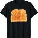Toast Bread Costume - Funny T-Shirt, Black , Medium