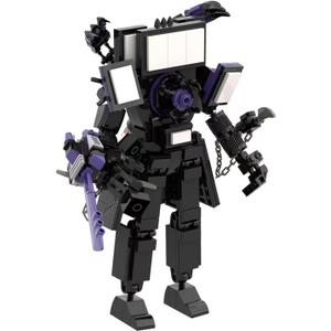 Toilet Blocks Toys TV Man Building Blocks Toys,Construction Playset Blocks Action Figure Building Blocks for Adults Kids 396 PCS (Black)