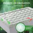 LIANLAM Mattress Topper Full Size - 1500GSM 3D+7D Down Alternative Fill 3 in Pillow Top Mattress Pad, Viscose Made from Bamboo Cover, Extra Firm for Back Pain, 6"-18" Deep Pocket(54"x75")