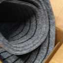 Custom Size Backed Non-Slip Area Rugs Runner, Easy Clean, Waterproof Runner Rugs for Hallway Entryway, Kitchen, Laundry, 2FT x 6FT, Gray Stripe