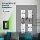 Wall Plate, Duplex Outlet Covers, Matte Black Light Switch Cover - Natural Bamboo Fiber Electrical Outlet Cover Plate Variety of 13 Styles Decorator/Duplex/Toggle/Combo (1 Gang Duplex 4 Pack)
