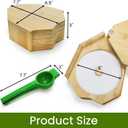 Margarita Salt Rimmer Set, 3 Tier Bamboo Glass Rimmer with Citrus Juicer, Bar Accessory Spice Container for Bartender, Drinks, Cocktail, Bloody Mary
