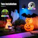WENATY Solar Spot Lights Outdoor Color Changing, [7 Mode/12 Pack] Christmas Landscape Spotlights, Solar Lights Outdoor Waterproof,Led Powered Flood Light for Halloween Pathway Yard Garden Tree Walkway