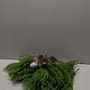12 Bundles Artificial Norfolk Pine Branches, 18Inches Real Touch Pine Stems Christmas Greenery Stems with 8 Snowy Pinecone Stems for Christmas Home Dcor Vase DIY Crafts