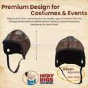 Morph Vintage Brown Retro Football Helmet Classic Faux Leather Old-Time Style Helmet for Costume Tailgating Movie Props & Themed Parties Adult One-Size Fits Most 1920s-Inspired Headgear