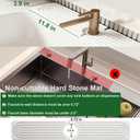 Stone Faucet Mat for Kitchen Sink, Diatomite Drying Stone Mat & Sink Protectors, Sink Water Splash Guard, Quick Dry Water Absorbing Non-Slip Stone Tray Prevent Moisture for Kitchen Bathroom Counter, White