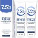 2pcs 7.5% Hydroxyapatite Toothpastes for Enamel Protection and Tooth Strengthening, 7.5% Nano Hydroxyapatite Toothpaste White Tooth Repair, Fluoride-Free, Gentle Mint, Fresh Breath