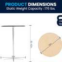 Flash Furniture Lars 30" Round Cocktail Table with 30" and 42" Columns, Adjustable Standard or Bar Height Round Table for Events or Home Use, Natural