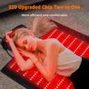 Red Light Therapy Mat, 2in1 LEDs (660nm& 850nm) Red Light Therapy Blanket, Premium Material, Adjustable Timer & Intensity