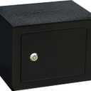 Safe Box Small Safe Money Cash Safe Keys Gun Safe 6.7"D x 9.05"W x 6.7"H 0.24 CuFt Mini Security Lock Safe Boxes for Coin Home Office Hotel Rooms Business Jewelry Gun (Black)