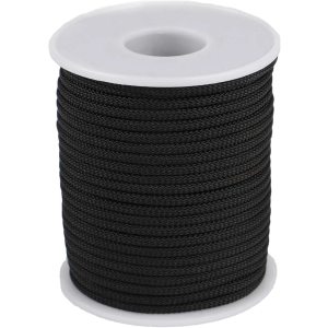 Braided Nylon Twine Cord Thread String for Necklace Bracelet Jewelry Making Crafting Accessories (2.8mm-65feet, Black)