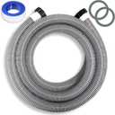1 Pack 1 1/2 Pool Hose for Above Ground Pools 15ft Long Pool Pump Replacement Filter Hoses 1.5" EVA Swimming Pools Filter Hose for Filters Pumps, Saltwater Systems and Sand filters (Black)