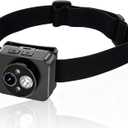 Mini Head Mounted Action Camera with Light, 2MP 1080P 45 Adjustable Headlamp Headlight Body Camera, Gesture Control Light Wearable Camcorder