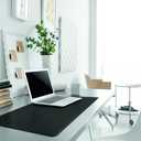 Durable Contoured Edge Black Desk Pad 26" x 19" - Non-Slip, Glare-Free Desk Mat Surface for an Organized and Protected Workstation, Desk Mat for Desktop, Large
