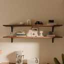 Amazon.com: TEDIDUWA 12x48 Inch Rustic Brown Wood Floating Shelves 2-Pack - Farmhouse Brown Wall Shelves with 100 lbs Capacity, Easy Installation for Living Room, Kitchen, Bathroom : Home & Kitchen