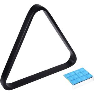 Solid Wood Pool Ball Rack Billiard Ball Triangle Rack, Pool Table Ball Holder Positioning Rack,2-1/4" Pool Ball Rack (Black)