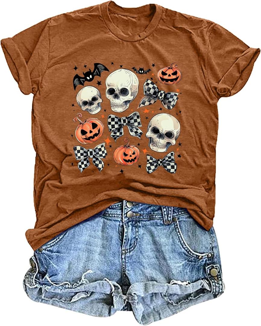 Womens Halloween Shirt Hocus Pocus Shirts Sanderson Witch Broom Graphic Tshirt Raglan Color Block Tops (M)