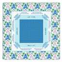 BNHJKFQZ Blue Green Tropical Chinoiserie Mahjong Mat 31.5" x 31.5", Coastal Chinese Pagoda Non-Slip Noise Reduction Mahjong Table Cover Accessories for Dominoes Poker Card Board and Tile Games Gifts