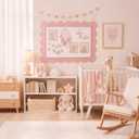 20 x 30 Inch Scalloped Pinboard Memory Board for Girls Room Pink Framed