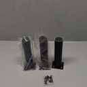 Bitray 3PCS Furniture Legs 7-inch Length Adjustable Aluminium Cabinet Feet Black for Sofa Couch Bookcase