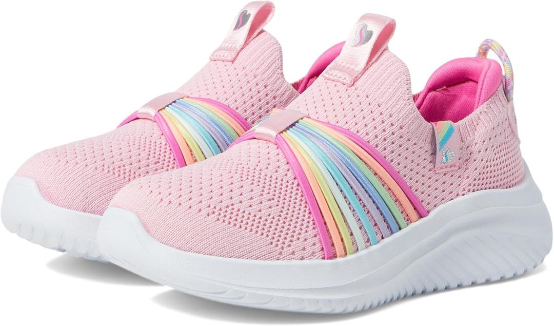 Skechers Girls Ultra Flex 3.0 - Rainbow Speed (10.5 Little Kid, Pink/Multi)