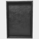 20 x 14 inches High-End Light Luxury Leather Rectangle Oversized Service Tray for Ottoman Tray, Coffee, Food, Family Dinner, Picnic, Party Essentials (Black, 20 x 14 inch)