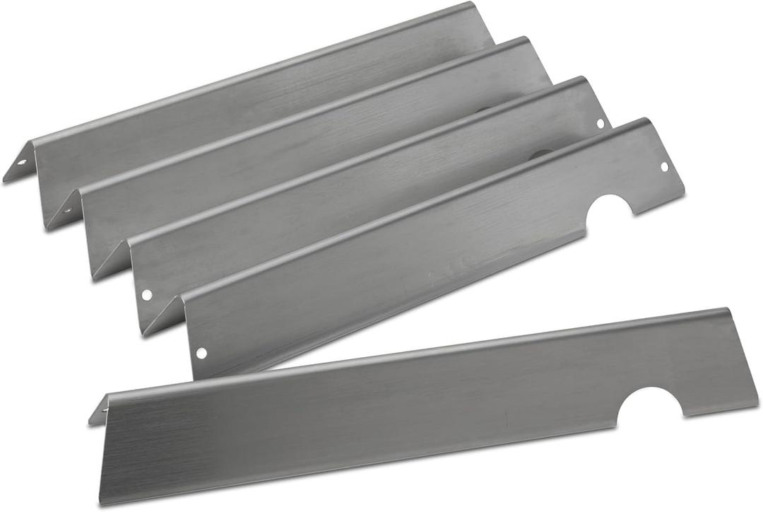 Weber Flav Bars Set (5) Stainless Steel 3 Burner Fits Genesis, Genesis II (2016+) & Genesis (2022+) 300 Series, Even Heat & Burner Protection & Enhances Smoky Flavor