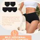 MISSWHO Cotton High Waisted Women Underwear Soft Briefs Full Coverage Comfy Ladies Panties (Regular & Plus Size) (Black, L)