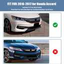 Front Bumper Lip for Honda Accord Sedan EX/EX-L/LX/Sport/Touring 2016 2017