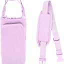 Water Bottle Holder with Strap - Stylish Water Bottle Carrier with Strap for Women, Hands-Free Water Bottle Sling in Trendy Purple