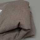 LOVQUE 100% Cotton Duvet Cover Set Twin Size, Mauve Brown Linen-Like Natural Bedding Set with Zipper Closure (No Comforter), Twin Size, Duvet Cover (68"x90") x 1, Pillowsham(20"x26") x 1