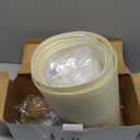 Wellmet Cream White Set of 2 Drum Lampshades, Easy Assembly Required 16" Top x 16" Bottom x 12" High Replacement Lamp Shades, Fabric Lampshades for Table Lamps Floor Lamps, Metal Spider Fitter