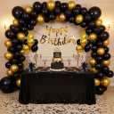 Aluminum Foil Balloon Weights for Parties (6 pcs) - 0.31lb (140g) Each - Premium Balloon Anchors for Birthday, Wedding, Dinner, Indoor & Outdoor Decorations(Black 6pcs)