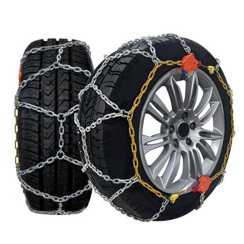 232605 Adjustable Snow Tire Chains for Light Truck, SUV, Cars, Pickups, 2 Pack Anti-slip Snow Chains for Pickup Trucks Winter Tire Chains 225 235 255 265 275 - Series 232605