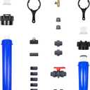 Aquasana Pre-Filter, Post-Filter & Assembly Kit Bundle | 20" Sediment Filter | Captures Dirt, Rust & Silt | Drain Valve & Shut-Off Valve | WH-STD-Install | for Whole House Systems, Install Kit