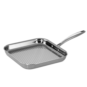 11″ STAINLESS STEEL SQUARE GRILL PAN