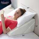 Wedge Pillow for Sleep Apnea, 12 Inch Adjustable Height Bed Wedge Pillow for Headboard, Gerd, Acid Reflux Relief, Snoring, and Post Surgery Recovery. Bed Pillow for Sitting Up in Bed